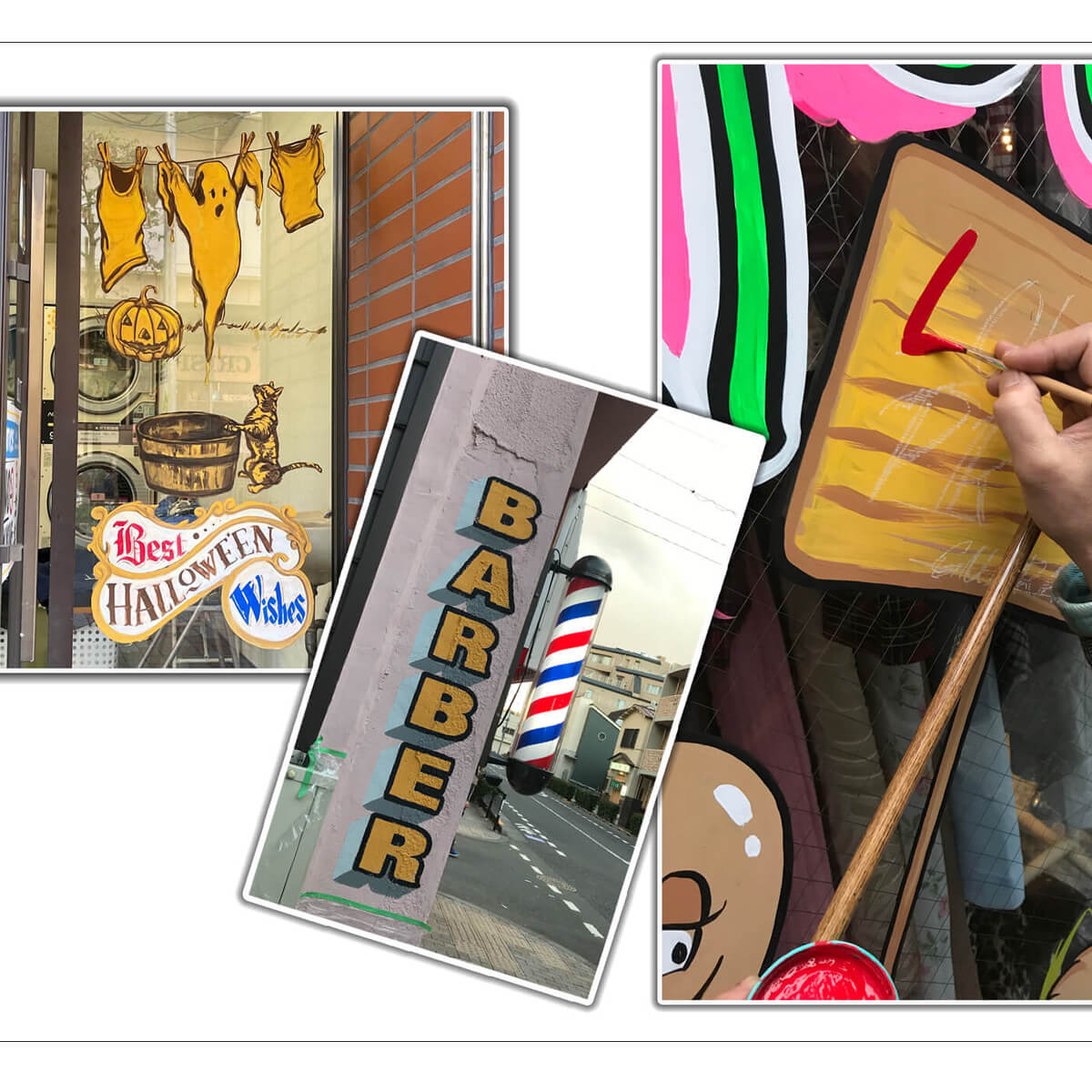 ウィンドウペイントサービス(絵師依頼)｜後楽園スタジオ